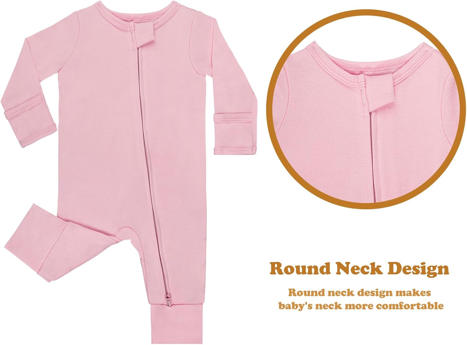 GUISBYFootless Pajamas for Babies with Soft Cotton and Zippers