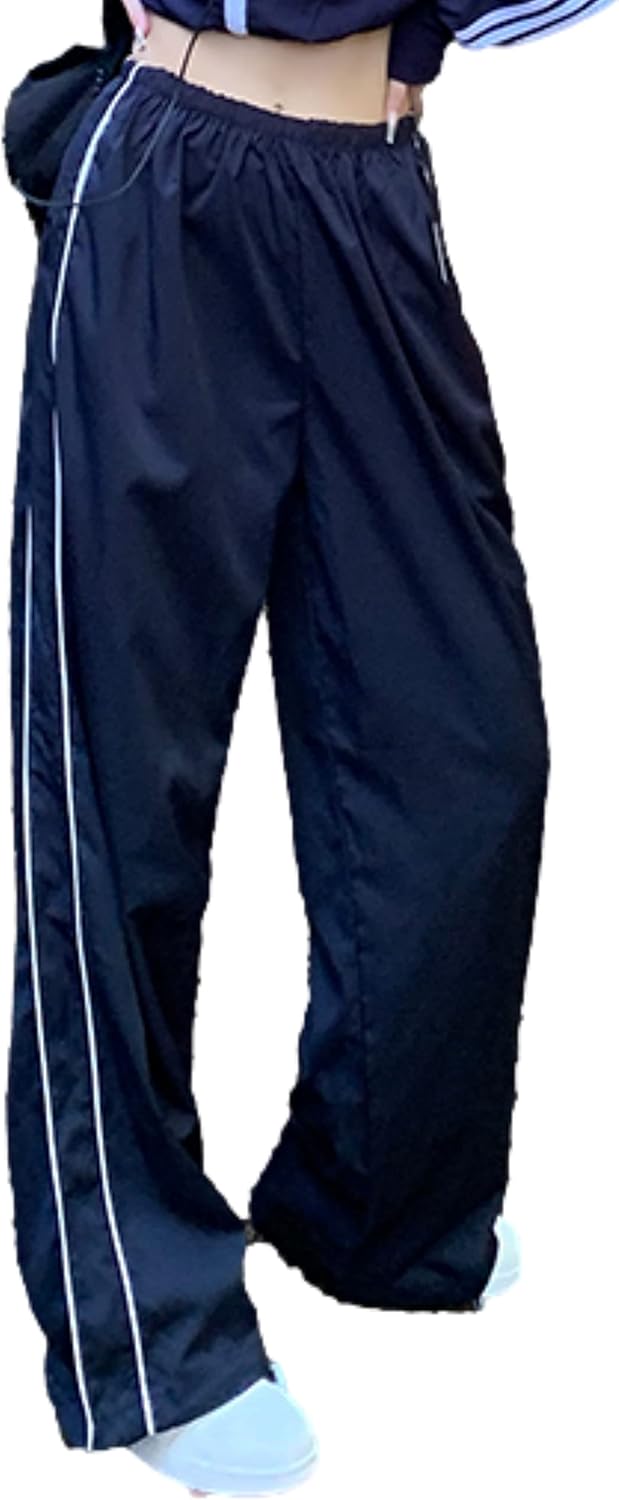 Elegant Y2K Parachute Pants for Women