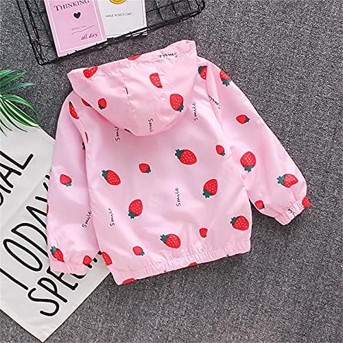 Spring Fall Water Resistant Hooded Windbreaker Jacket for Kids
