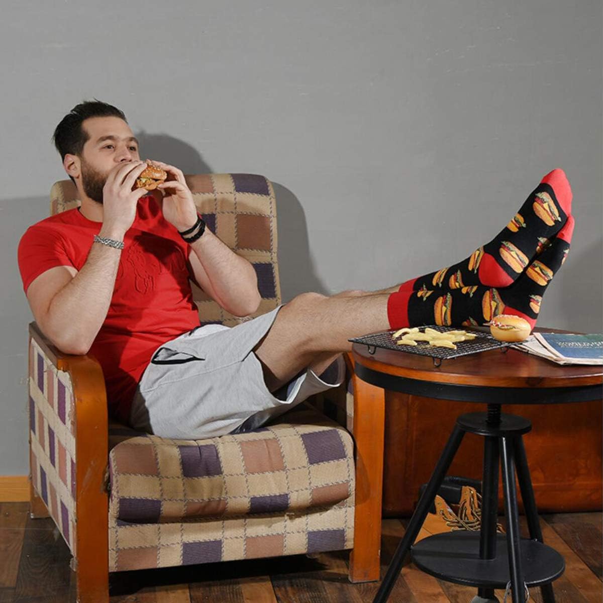 Trendy Mens Funny Pattern Dress Socks