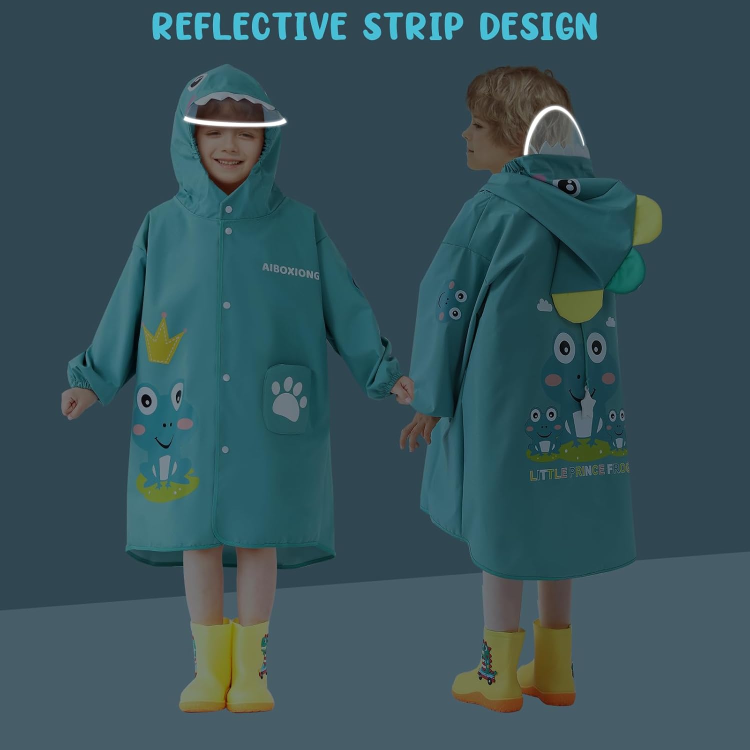 Durable Waterproof Rain Poncho for Kids