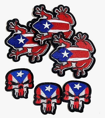 Puerto Rican Flag Iron On Patch Boricua PR Strong Coqui