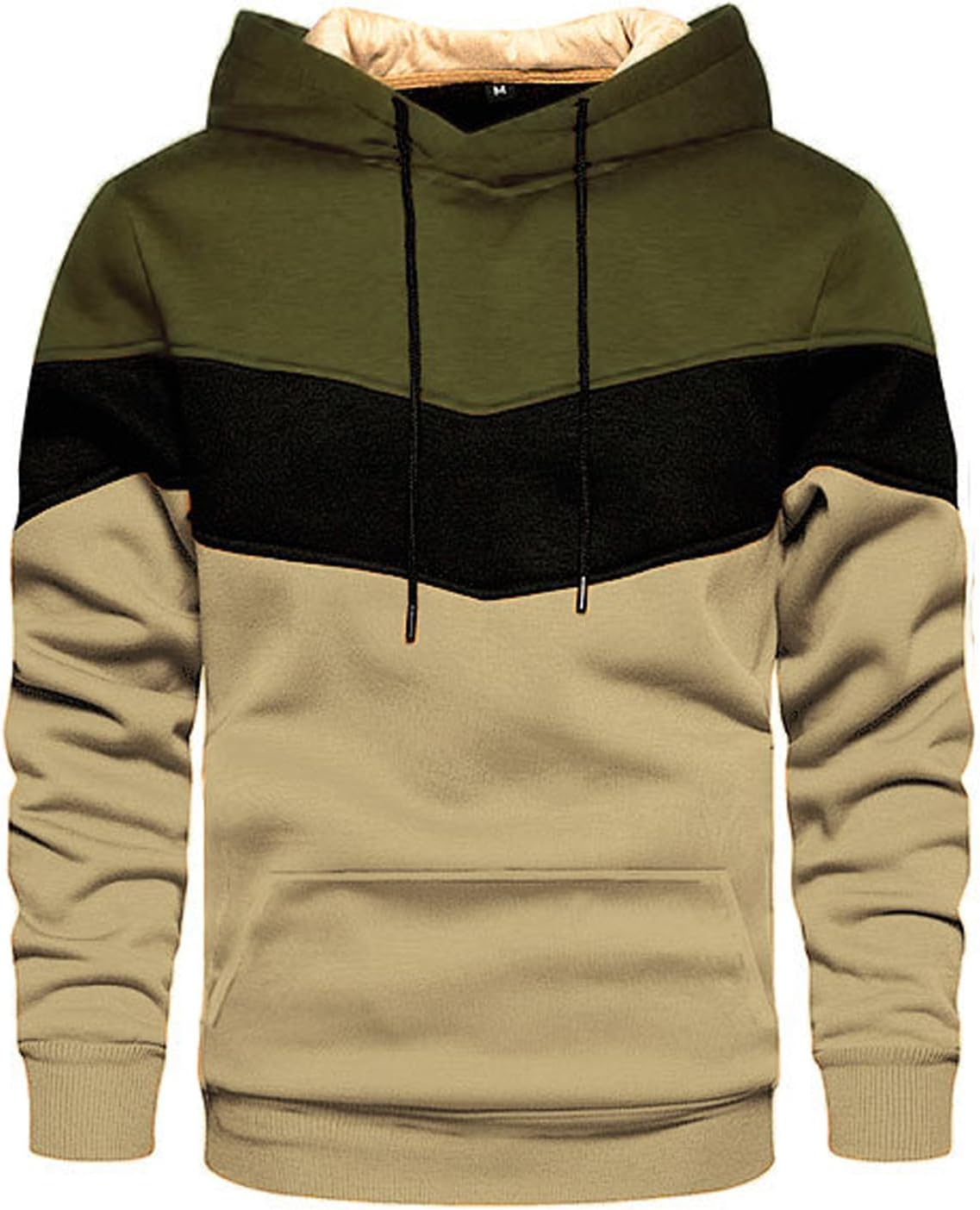 Chic Color_block Hoodie for Men