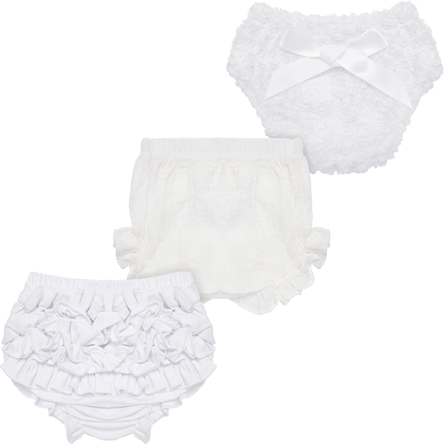 Eurzom 3-Piece Baby Bloomers Cute comfy for Toddler Girls