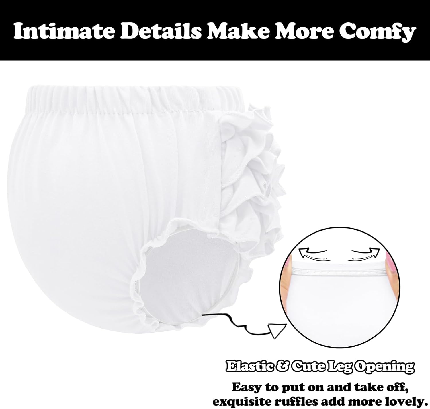 Sarfel Toddler Diaper Covers Soft Ruffled Breathable and Stylish