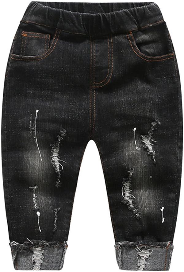 KIDSCOOL SPACE - Ripped Denim Jeans for Baby Toddler