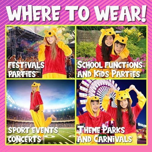 Funziez Furry Friends Animal Onesie - Halloween CosplayPerfect for Men Women