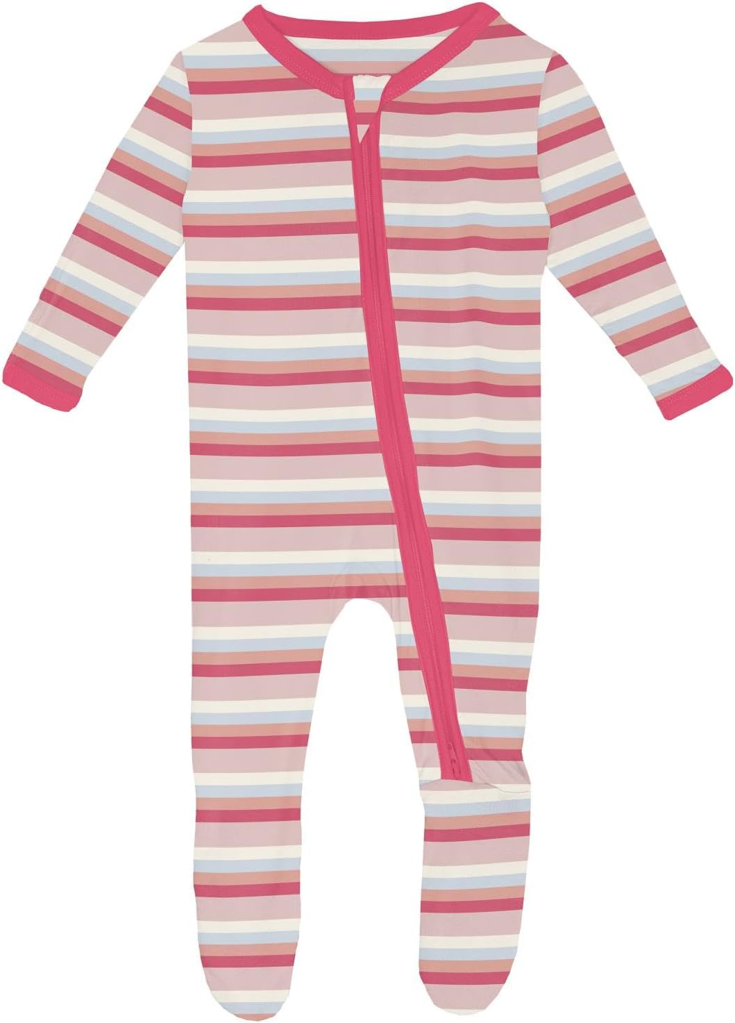 KicKee Pants Print Footies with Zipper