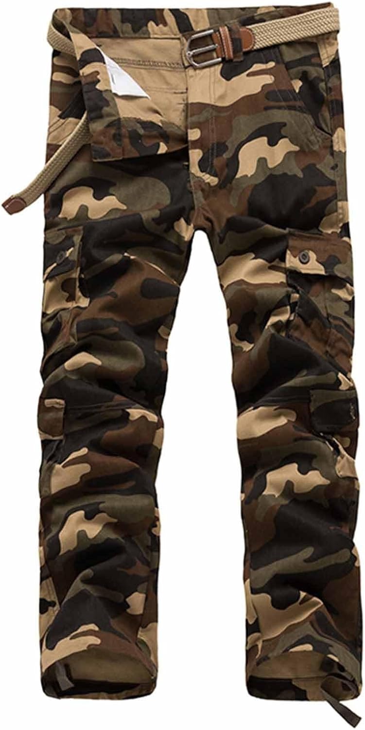 Slim Fit Camouflage Cargo Pants for Men - Functional Utility Pants