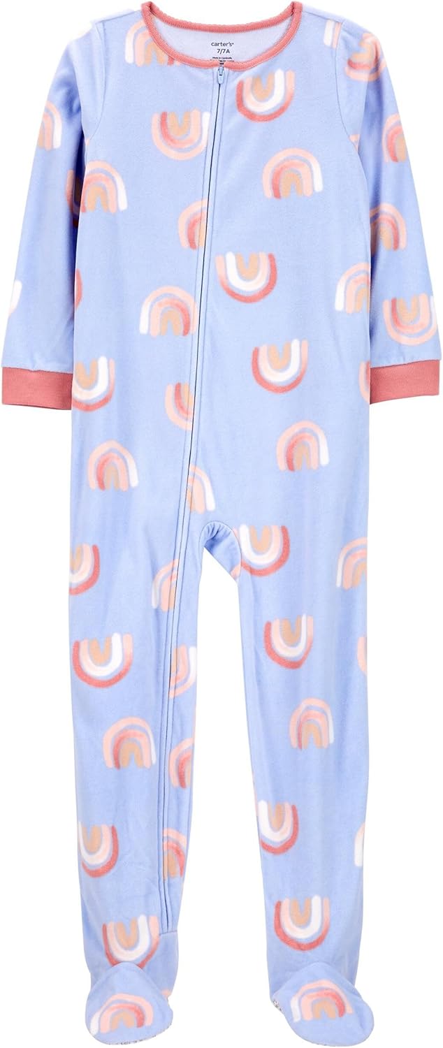 Carters Big Girls Footed Microfleece Pajamas