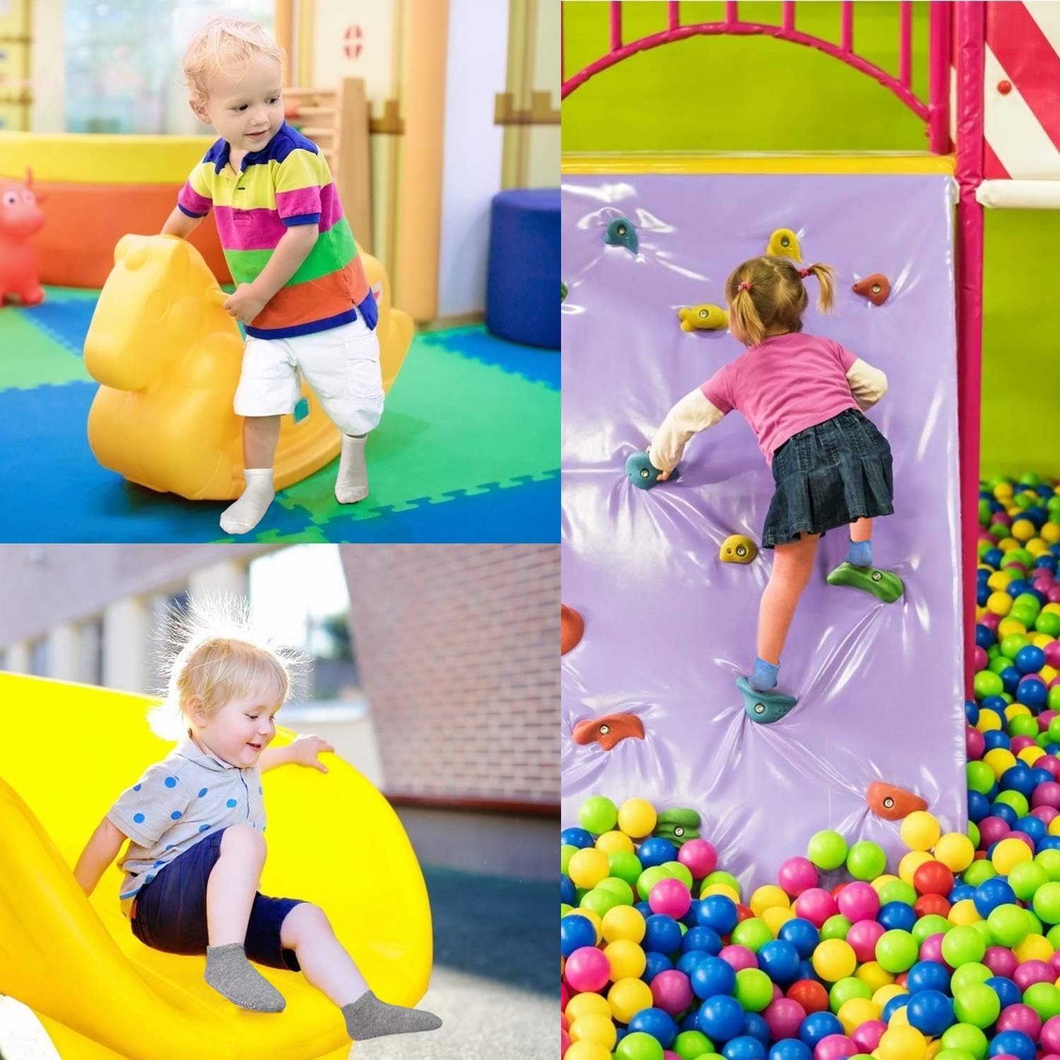 SkiBeaut Anti-Slip Socks for Toddlers Grippers More Fun