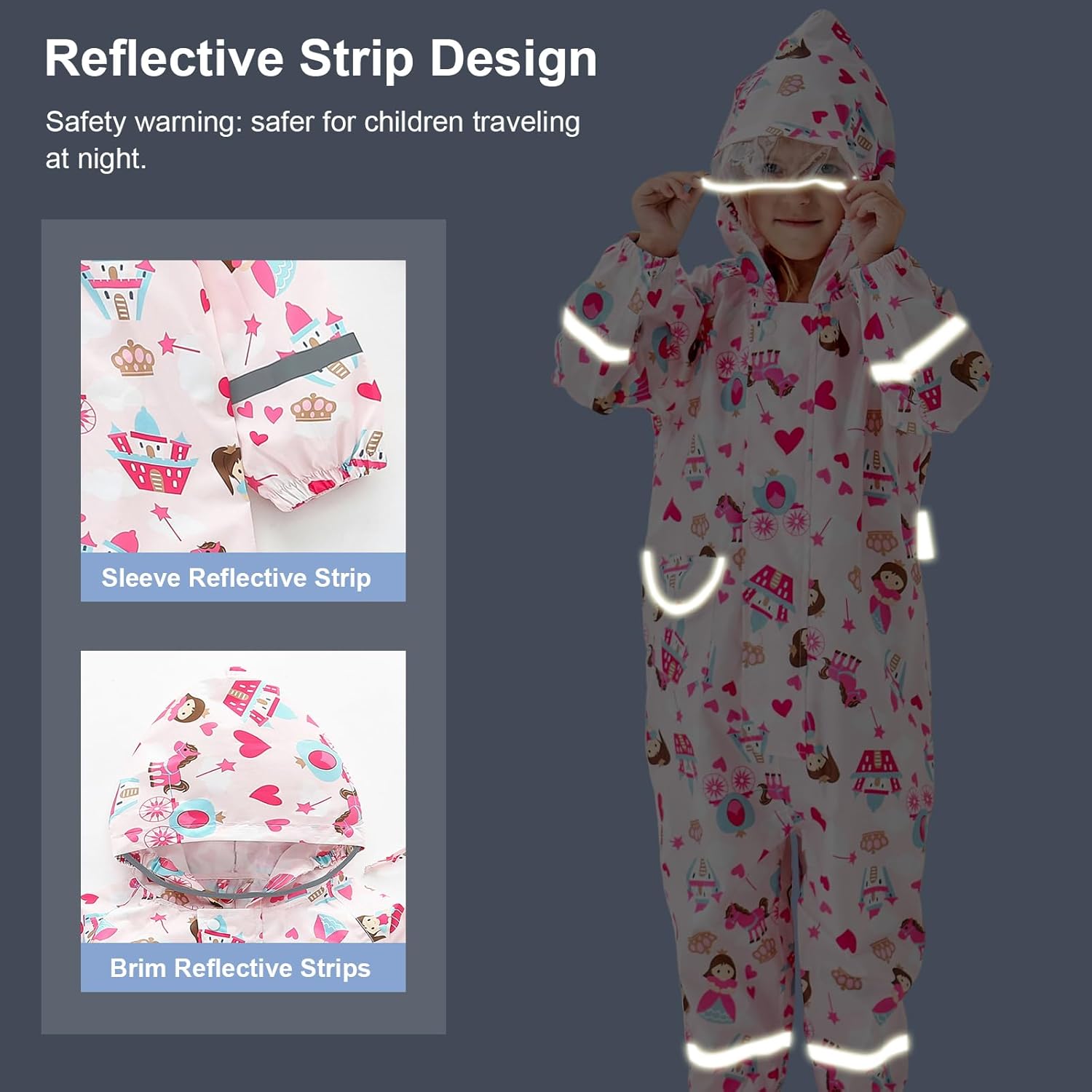 Kids Waterproof Rain Suit for 1-10-Year-Olds