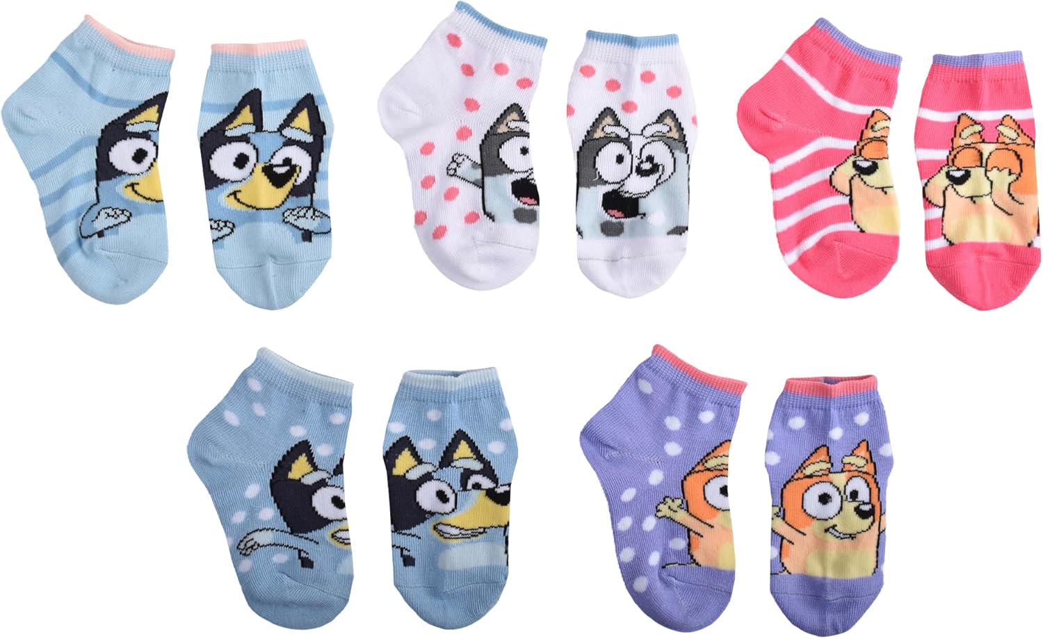 Adorable Bluey Girls Multi Pack Socks for Kids