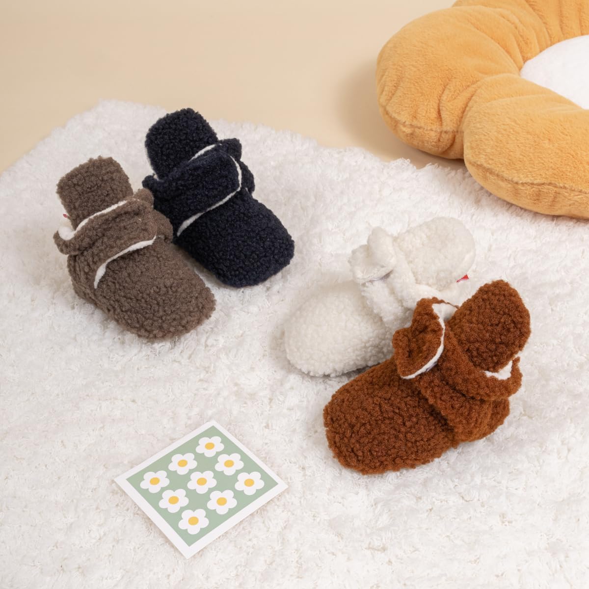 Babelvit Soft Fleece Booties for Newborns