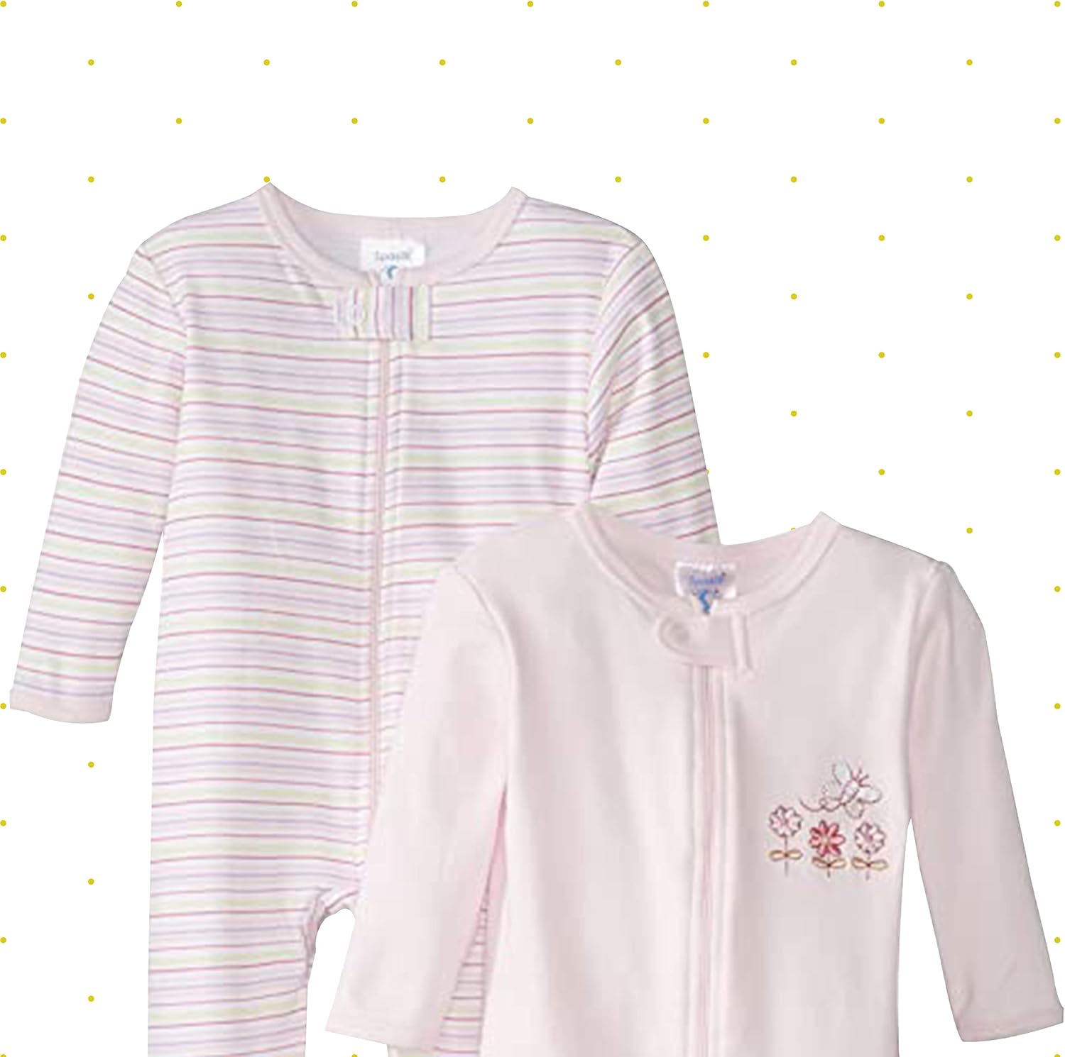 Spasilk Baby Girls 100 Cotton Newborn Sleepwear Footie Set