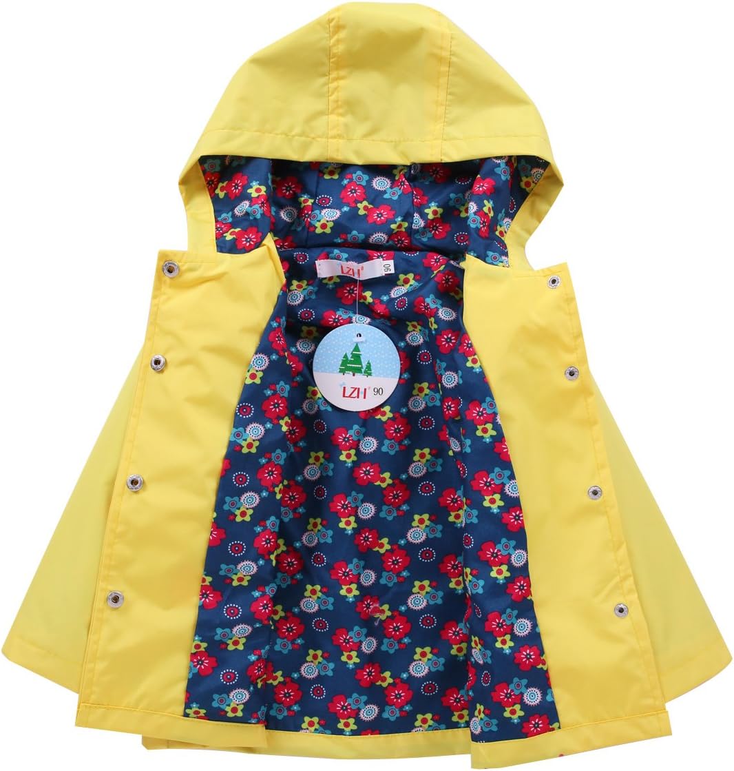 LZH Girls Waterproof Rain Jacket Stay Dry in Style