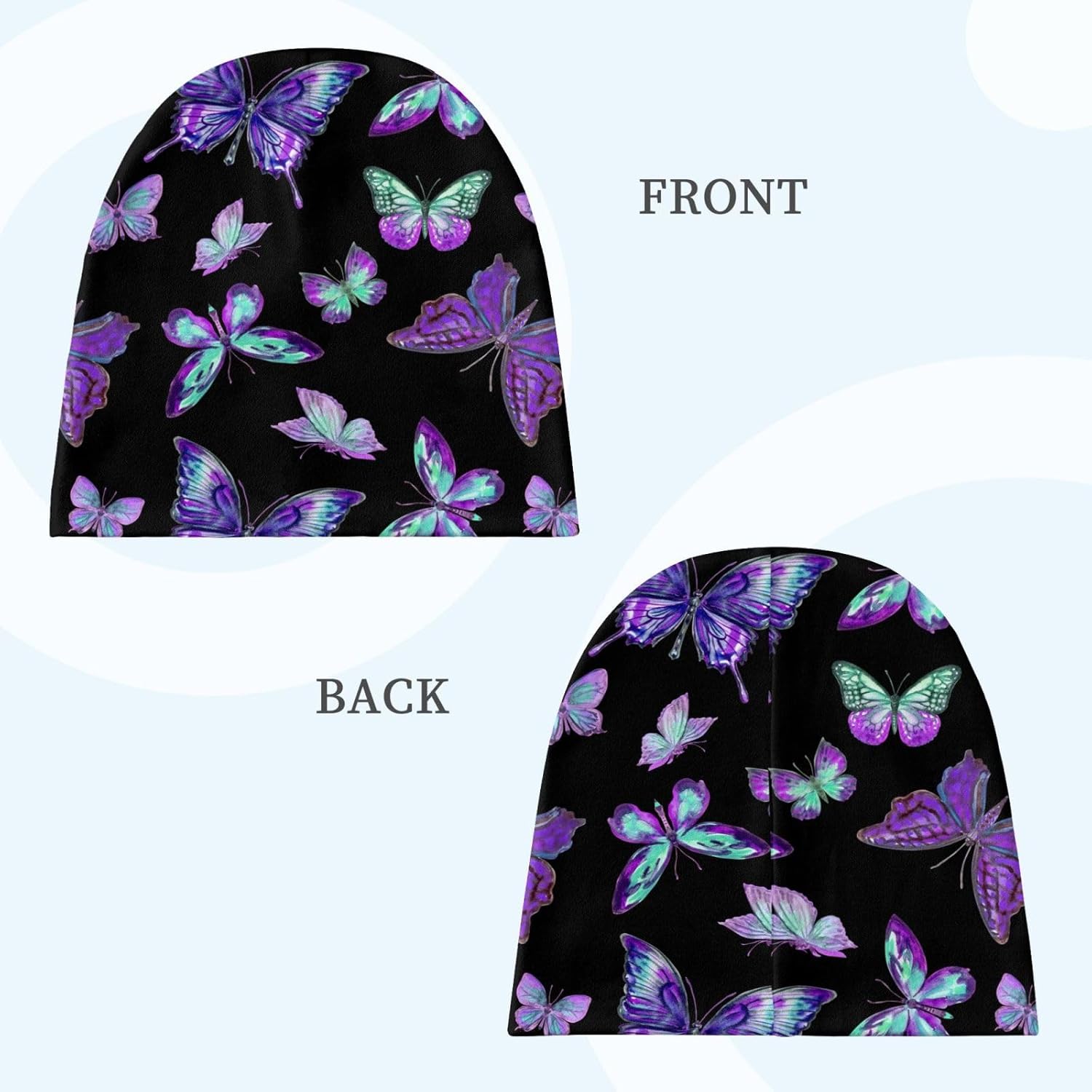Butterfly Kids Beanie Hats Warm Knit Cap