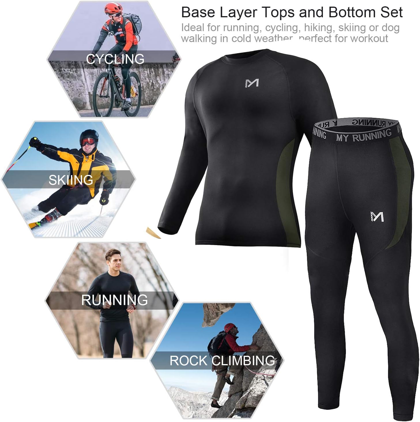 MEETYOO Mens Thermal Underwear Set for Winter