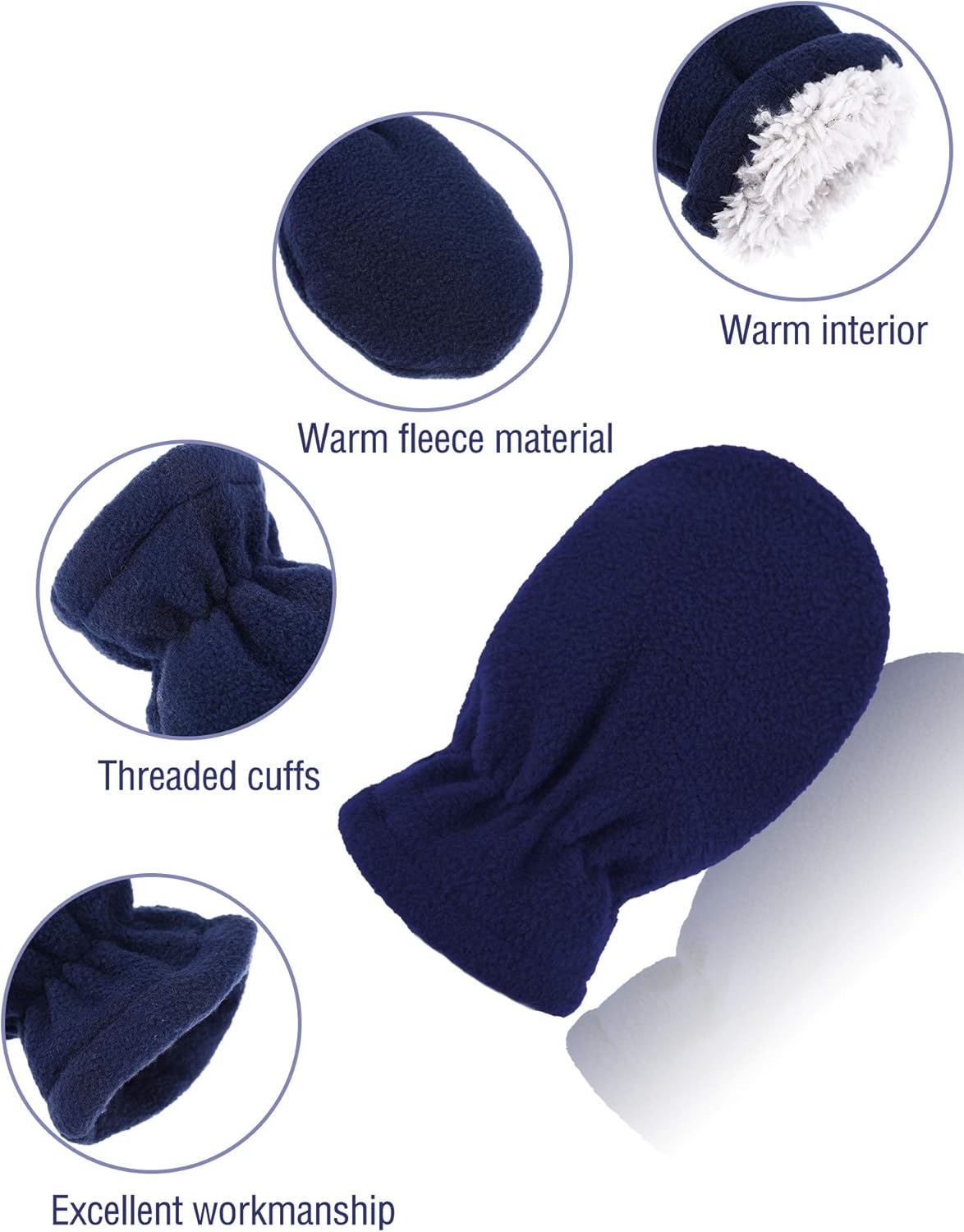Warm Soft Winter Mittens for Babies Kids