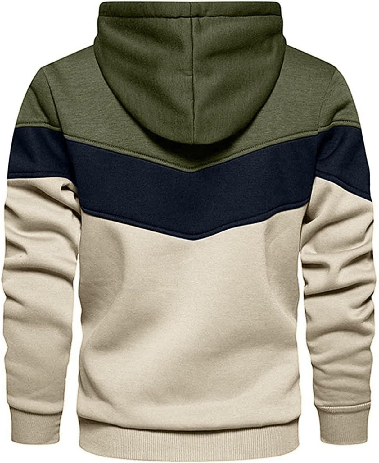 Chic Color_block Hoodie for Men