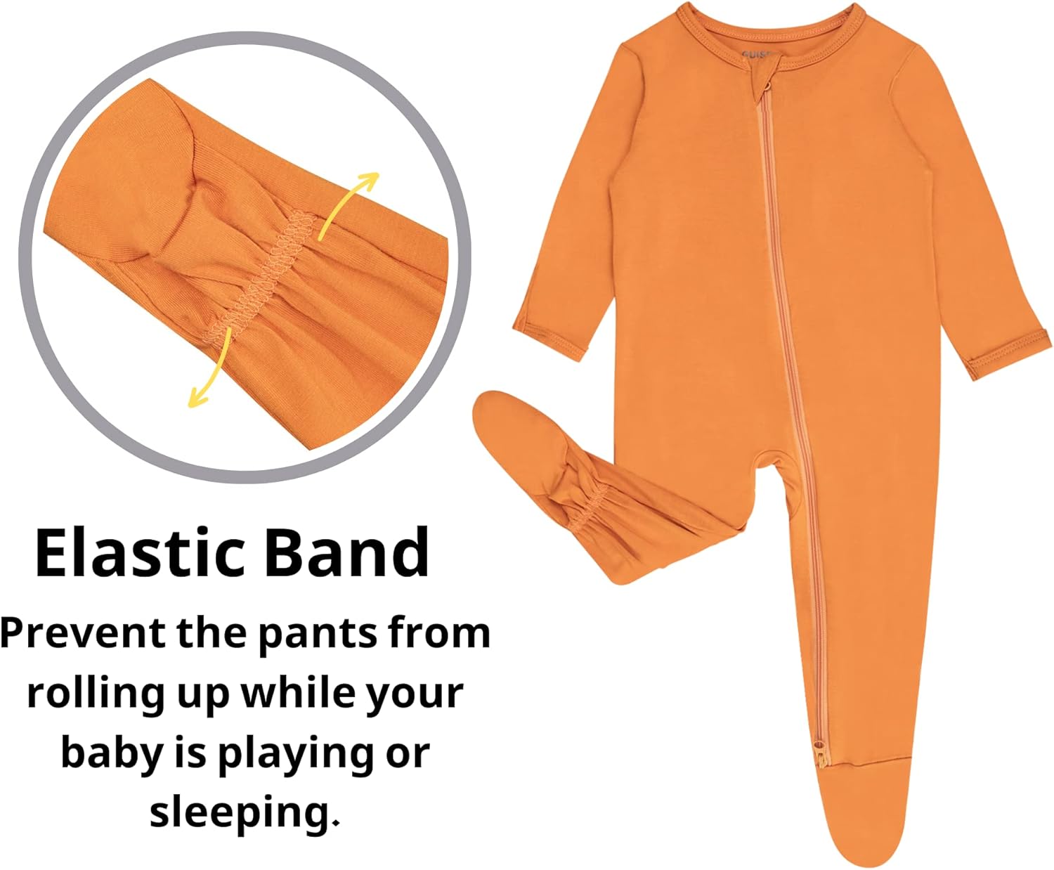 Guisby Bamboo Footed Pajamas for Babies