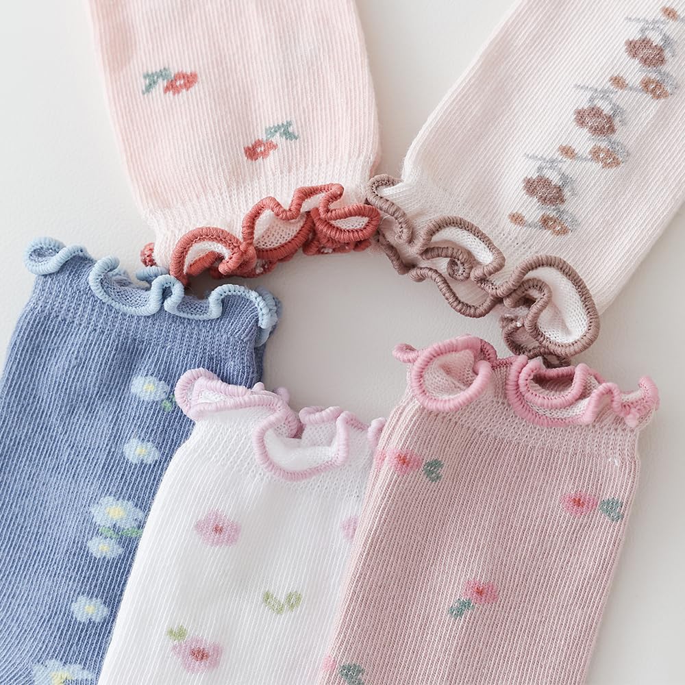 Floral Princess Socks for Babies Soft Stretchy and Cute