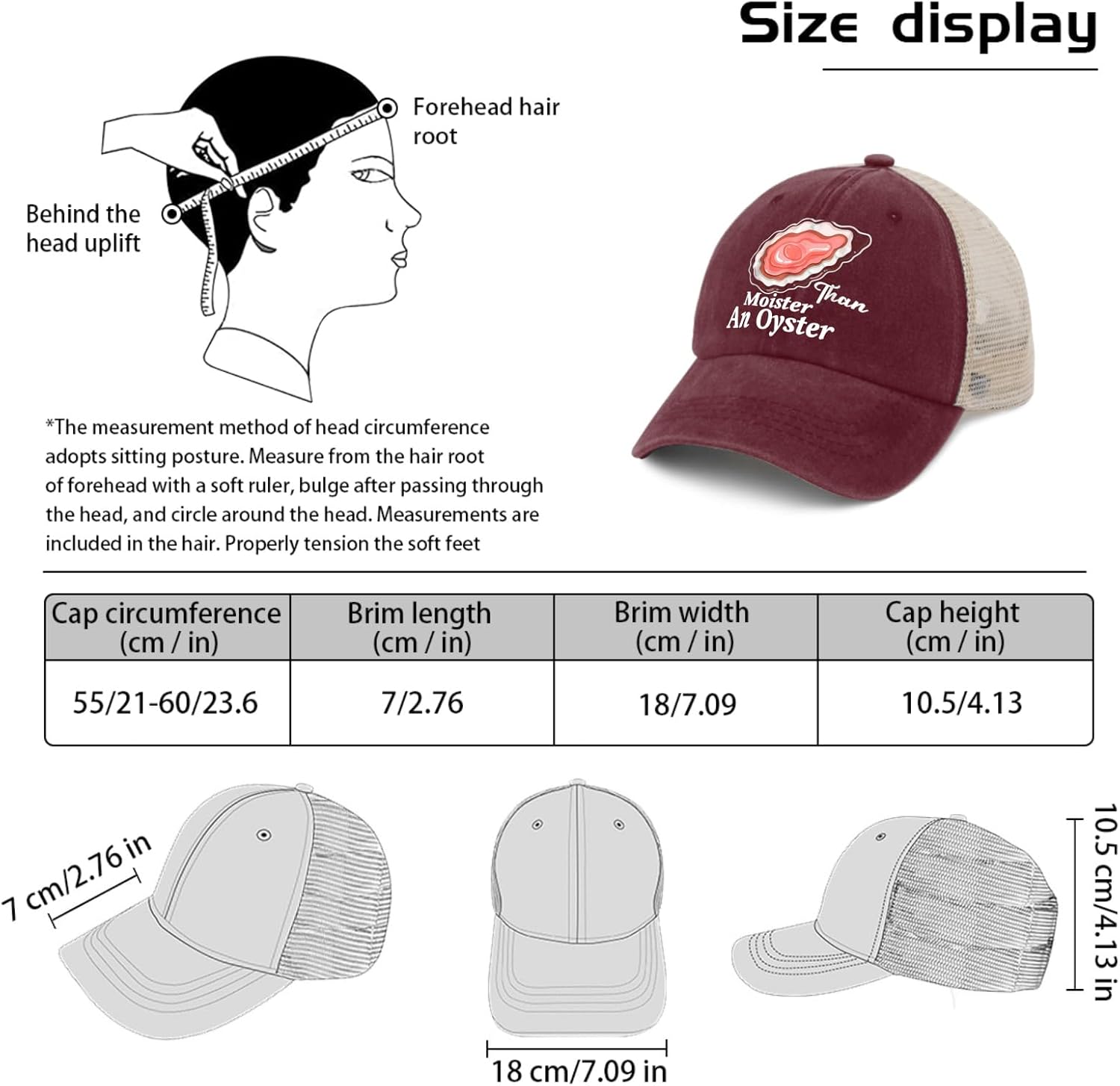 Moister Than an Oyster Funny Inapp Trucker Hat