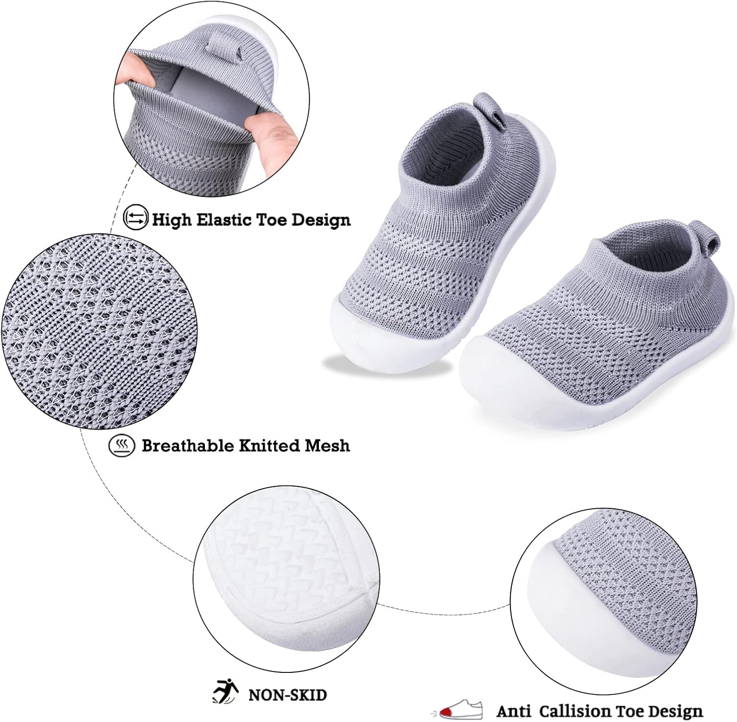 Pluatyep Non-Slip Breathable Soft Toddler Shoes