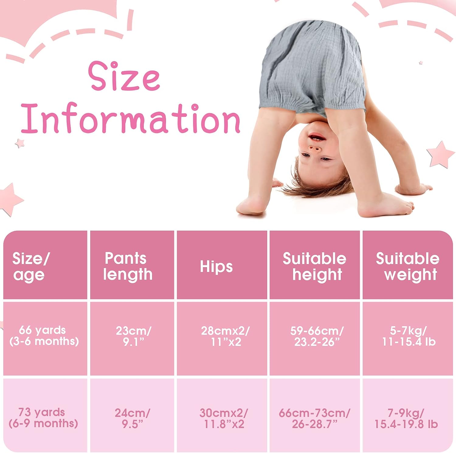 Sintege Summer Linen Bloomers for Baby