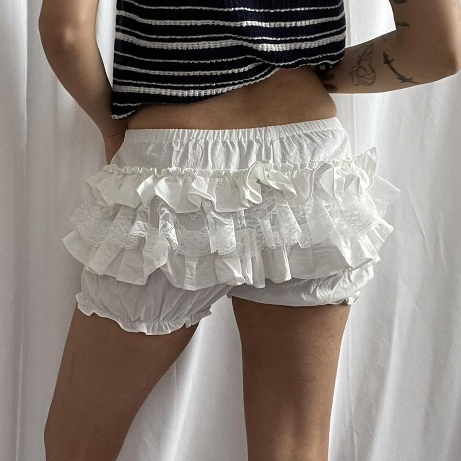 Cb0-Exclusive Holiday Ruffle Bloomers Set Cute ruffleShorts Party