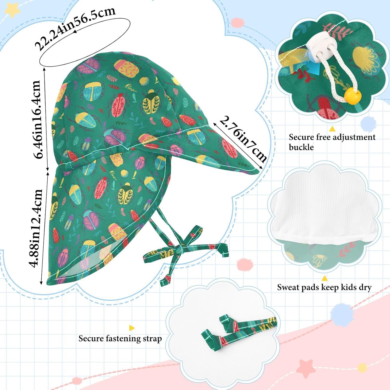 Colorful Beetle Hat for Toddlers