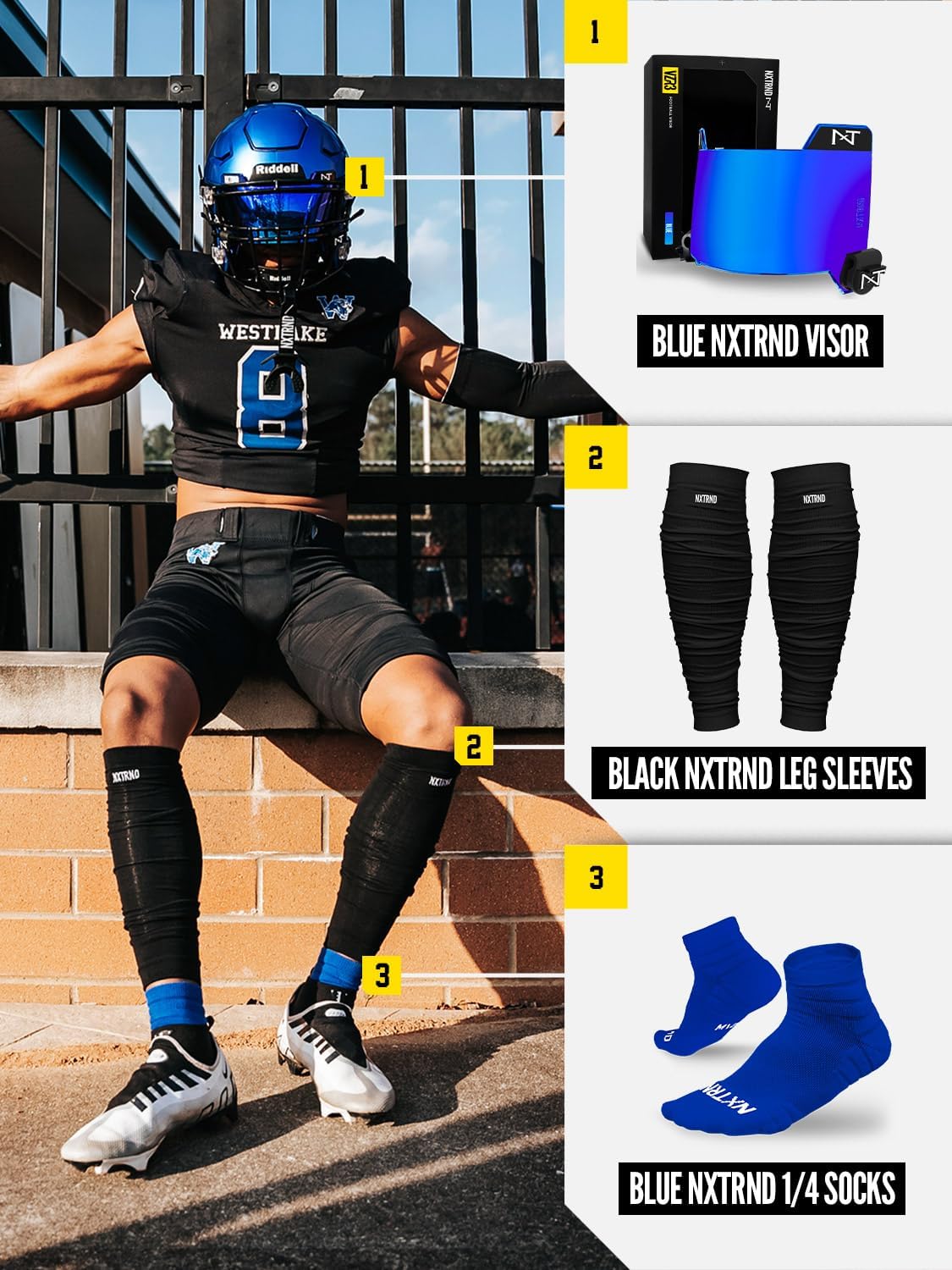 NXT NXTRND Football Leg Sleeves for Men Boys