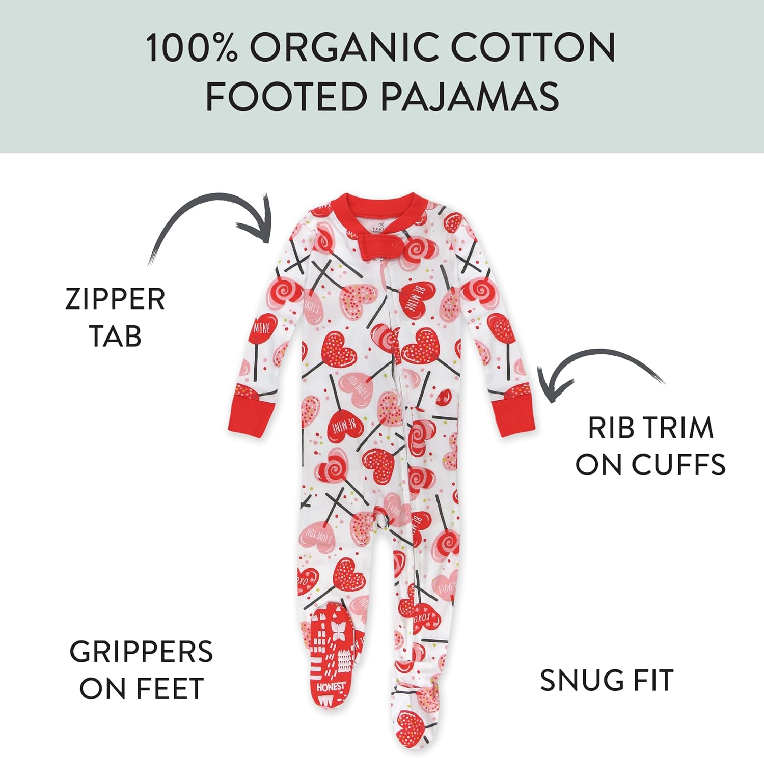 HonestBaby Verified 100 Organic Cotton Baby Pajamas