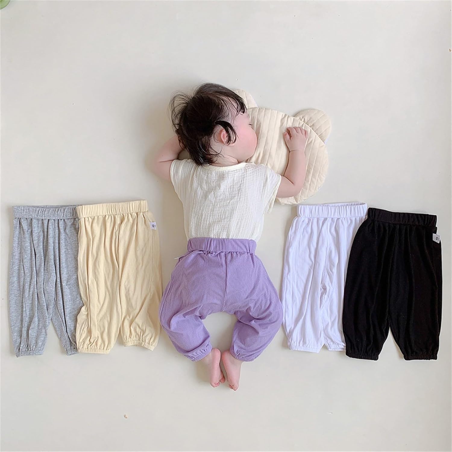 High Waist Elastic Summer Cool Pants for Girls - Comfortable and Lightweight
