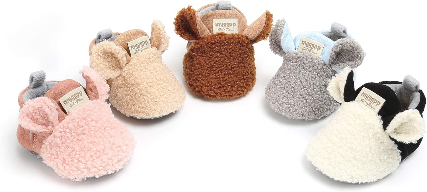 Love Cozy Fleece Slippers for Infant Toddler Baby