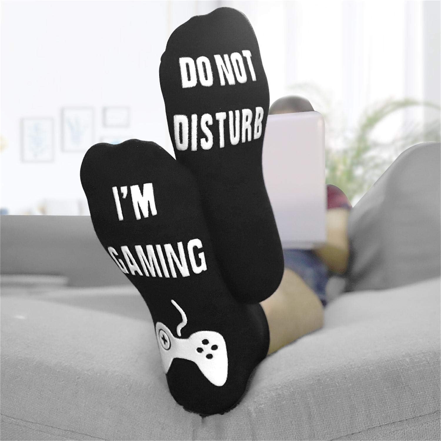 QAPIZM Do Not Disturb Gaming Socks Funny Gift for Teenage Boys