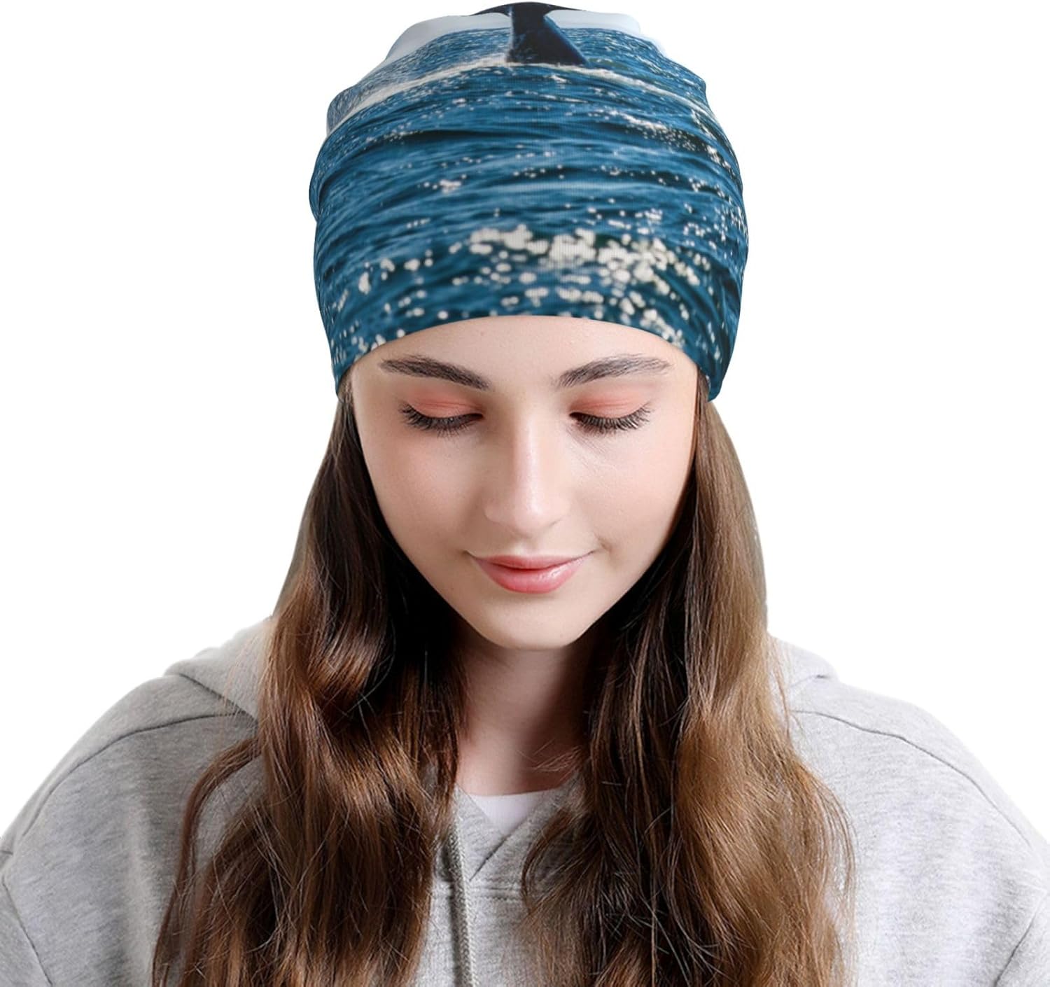 Unisex Knitted Winter Beanie with Skull Pattern