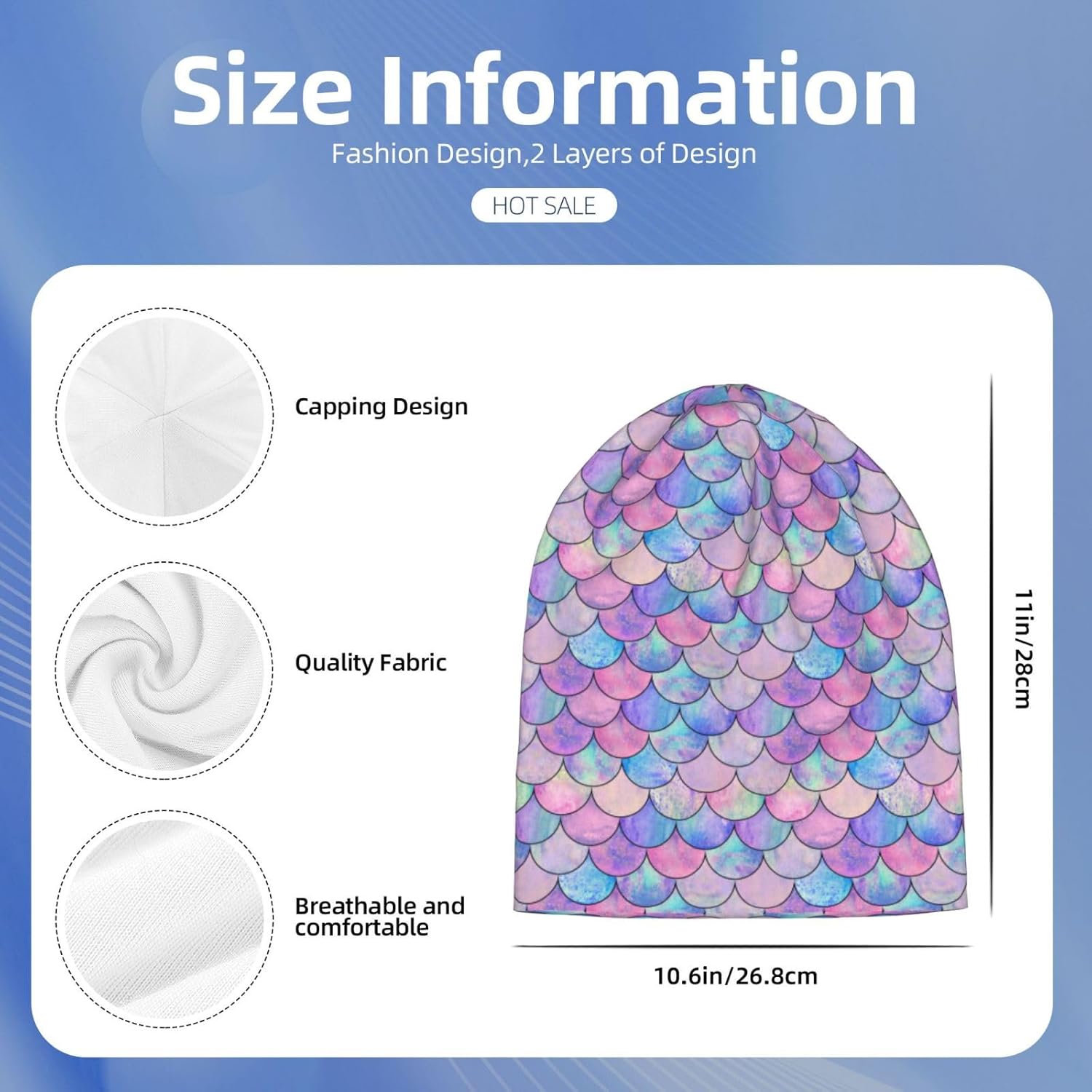 Novelty Beanie Hat for Men Women Winter Knit Cuffed Skull Cap