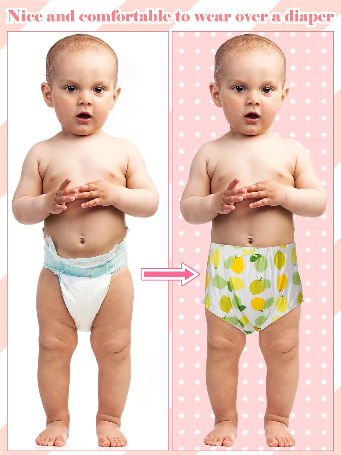 Mixweer 15 Pcs Diaper Covers for Baby Newborn Bloomers