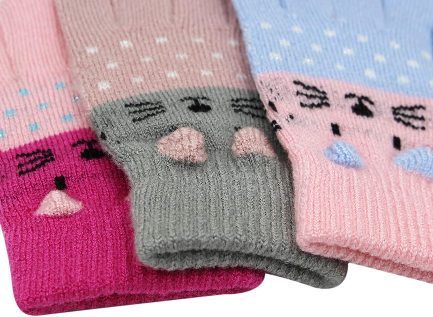 Cute Cat Winter Gloves for Kids