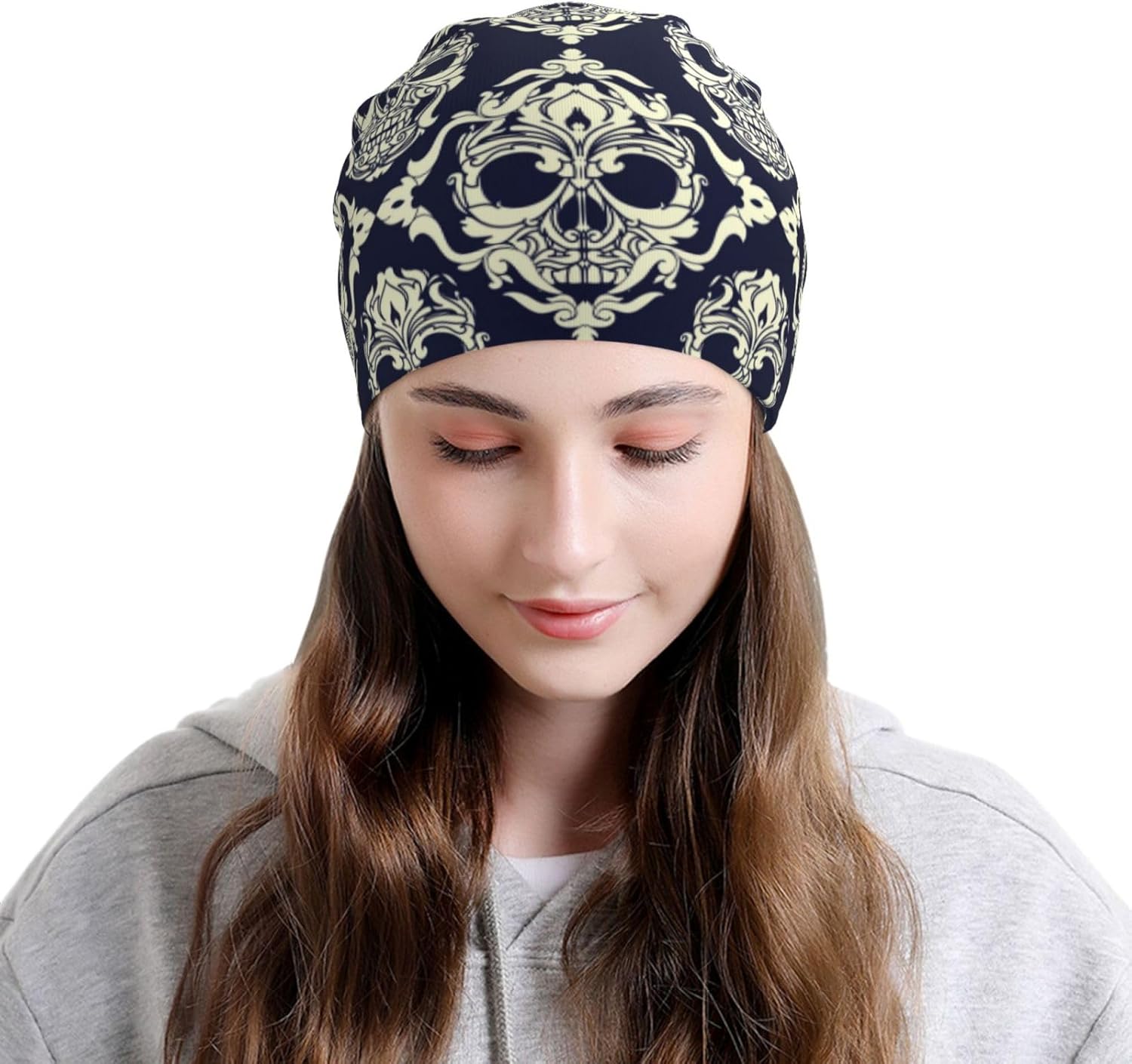 Unisex Skull Beanie Soft Winter