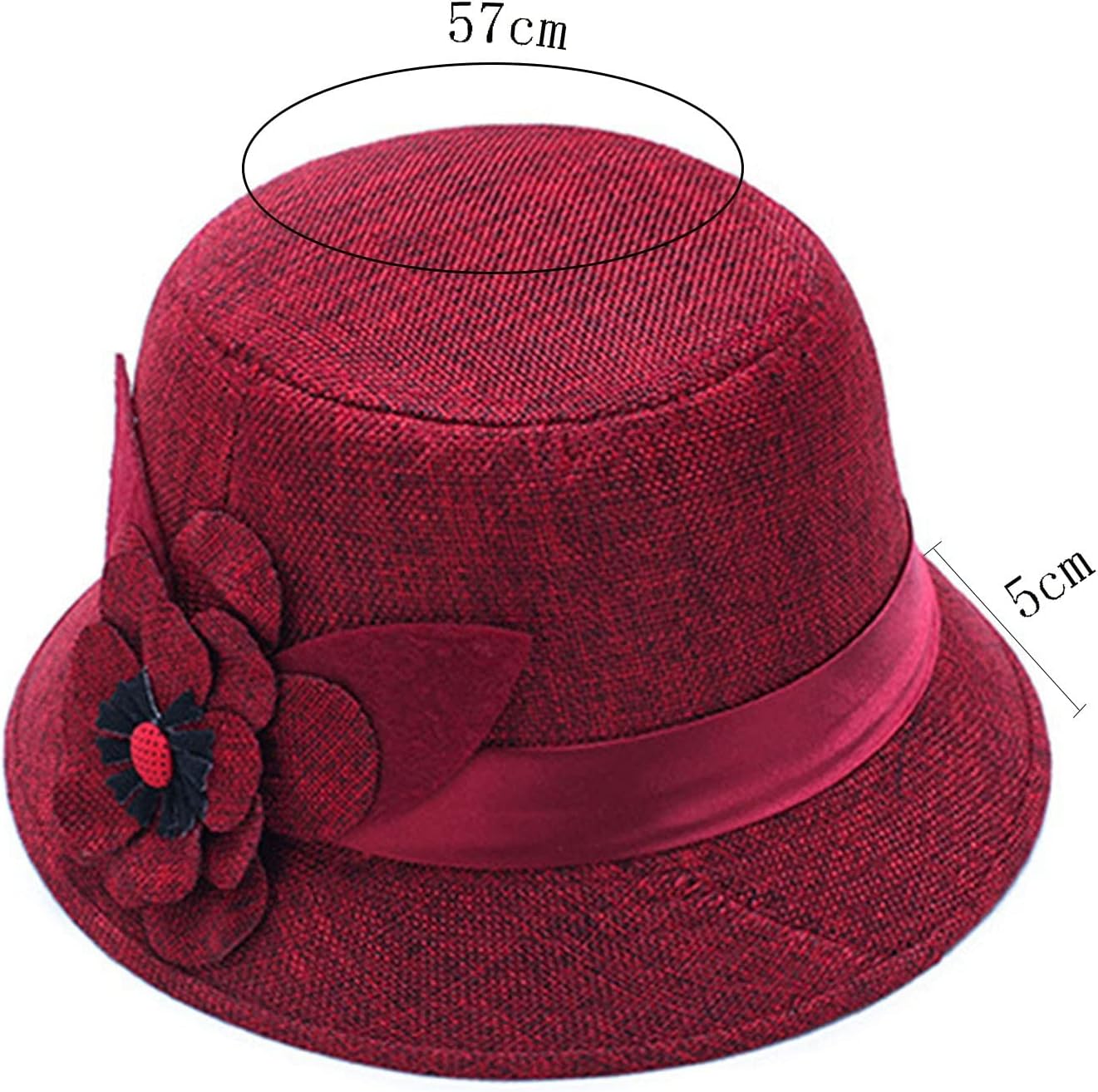 Elegant 1920s Round Straw Sun Hat for Women Girls