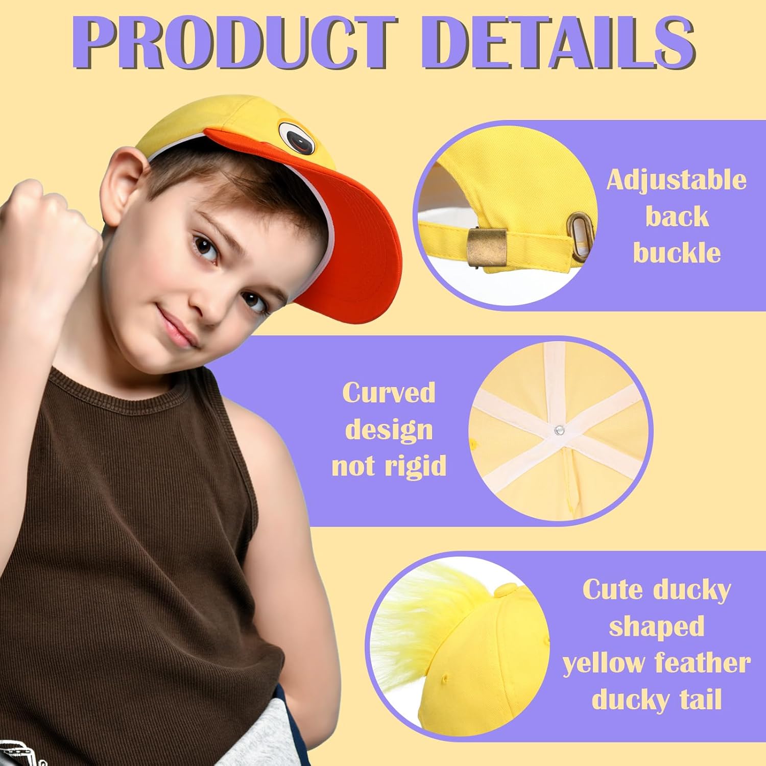 Riyiper 2-Piece Yellow Duck Hats
