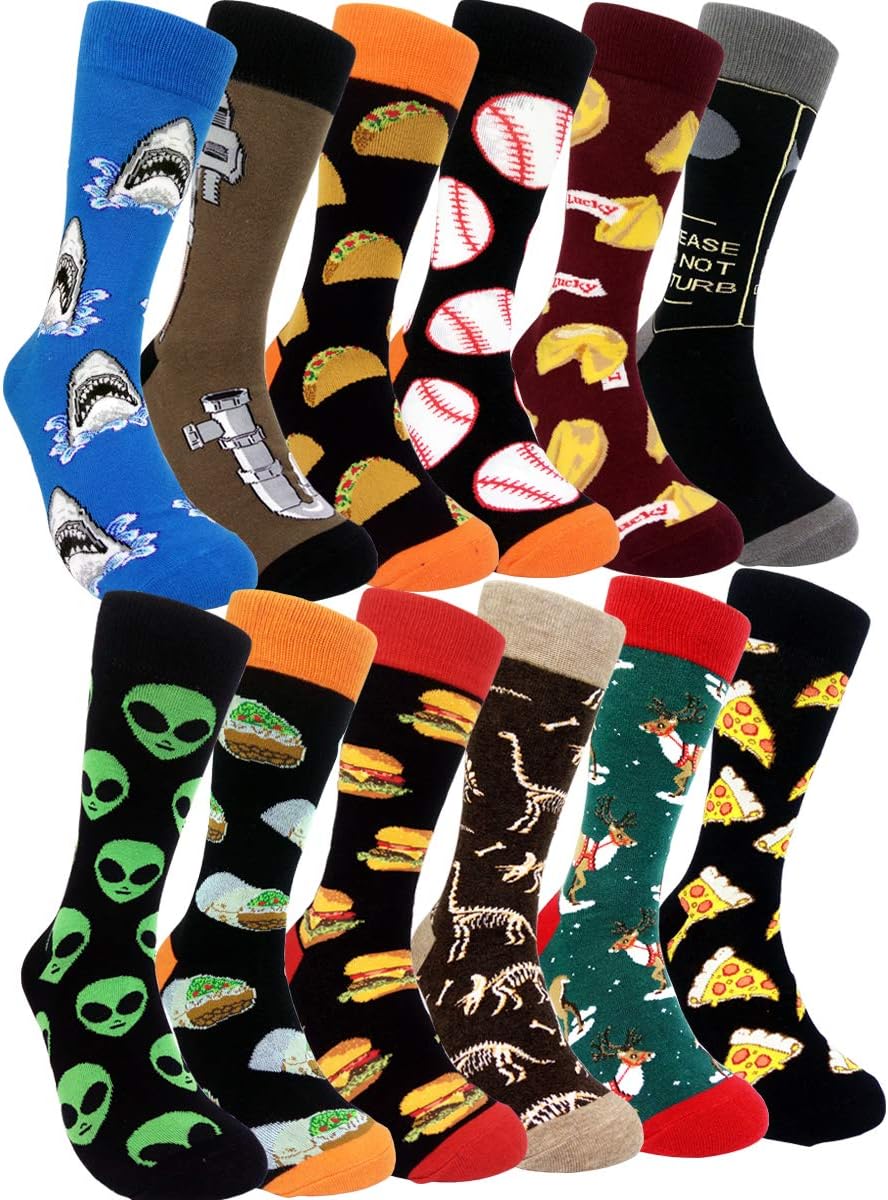 Trendy Mens Funny Pattern Dress Socks