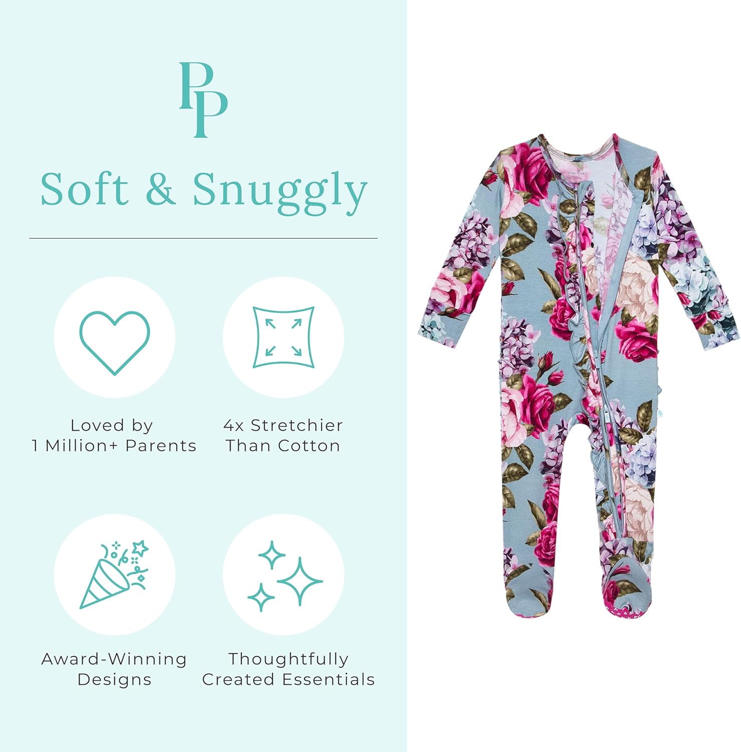 Posh Peanut Fun-Ribboned Pajamas for Baby Girls
