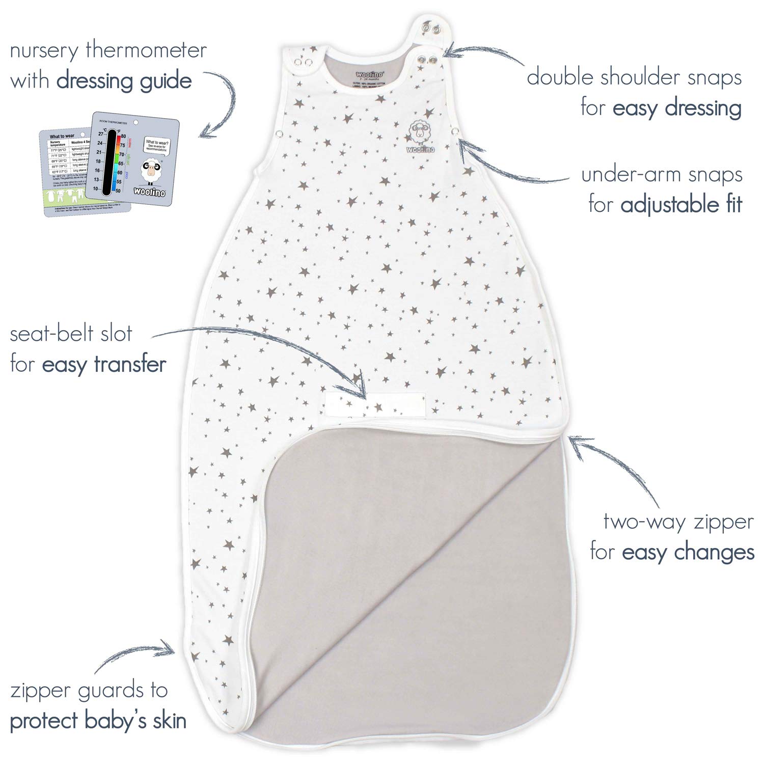 Woolino Merino Wool Sleep Sack