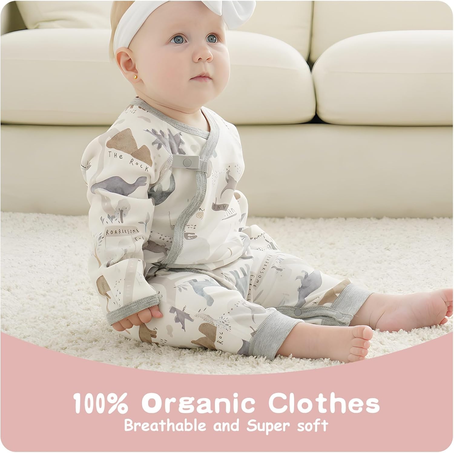 Cherie Kids Organic Cotton Romper for Newborn 0-6 Months