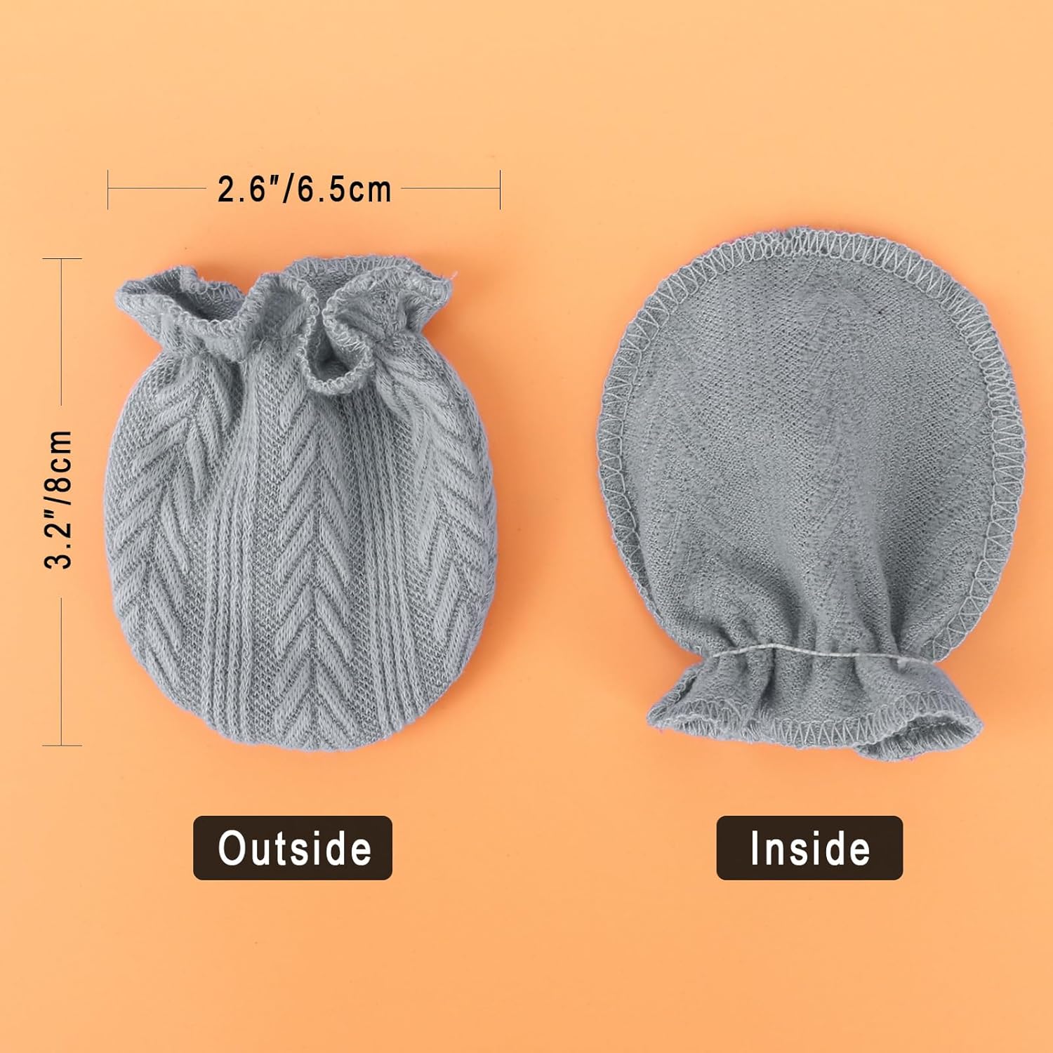 Soft Hypoallergenic Newborn Mittens
