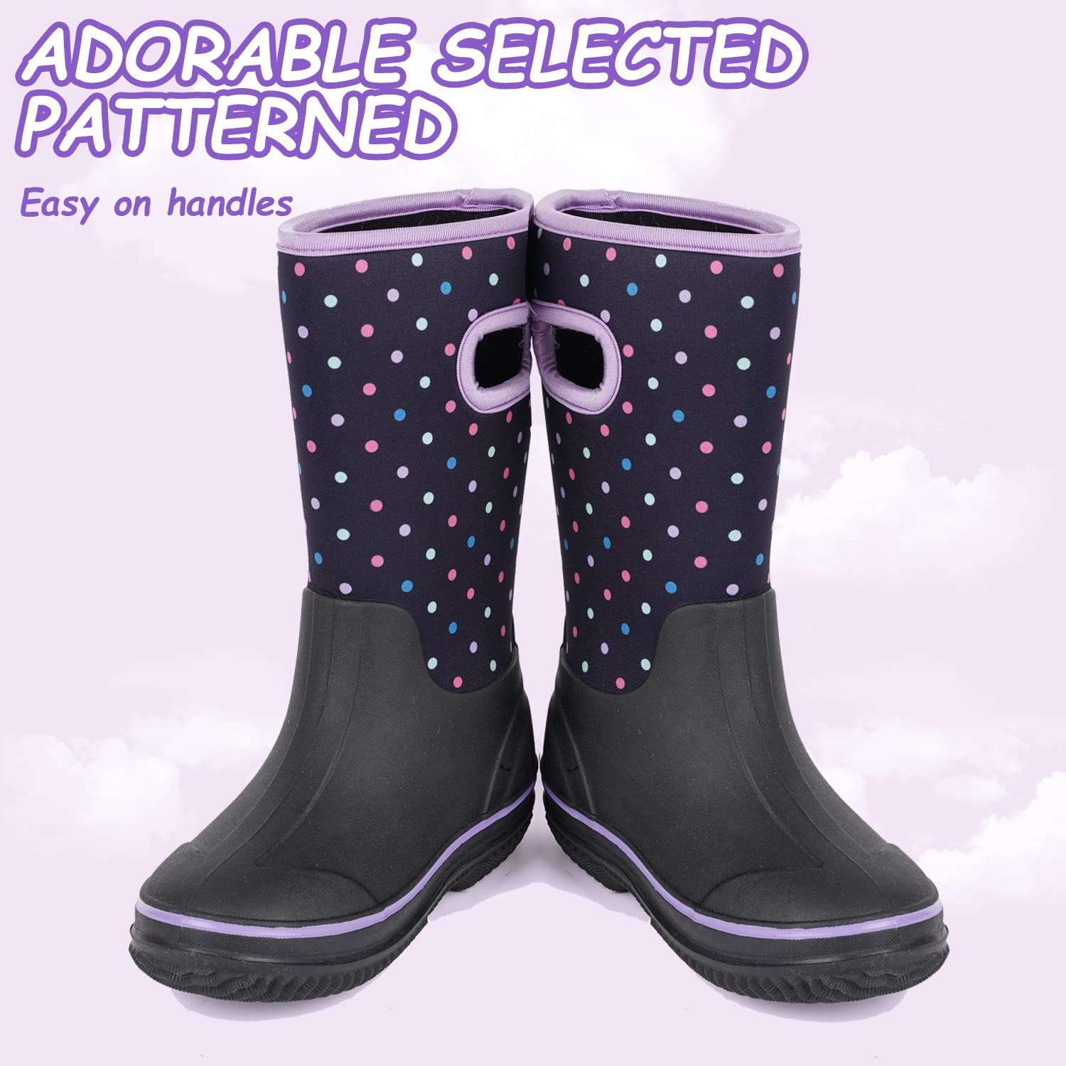 Outee Toddler Waterproof Neoprene Rain Boots
