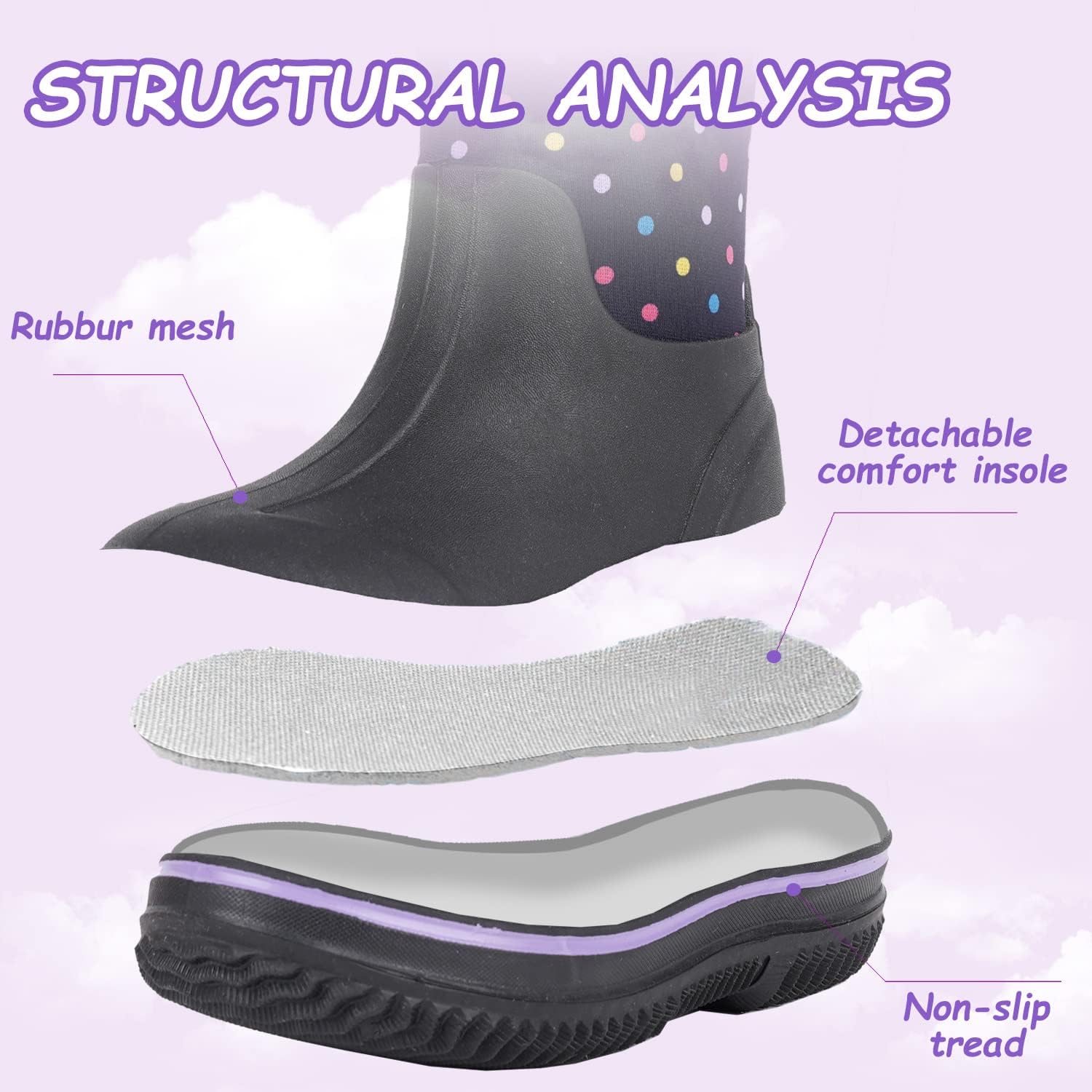 Outee Toddler Waterproof Neoprene Rain Boots